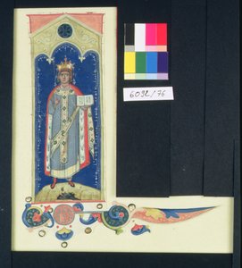 AE II 327 St. Louis (1215-70) die de Scepter en de Hand van Gerechtigheid draagt, ca. 1320